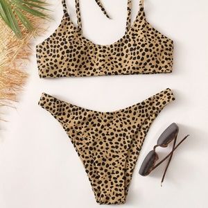 Animal Print Bikini Swimsuit